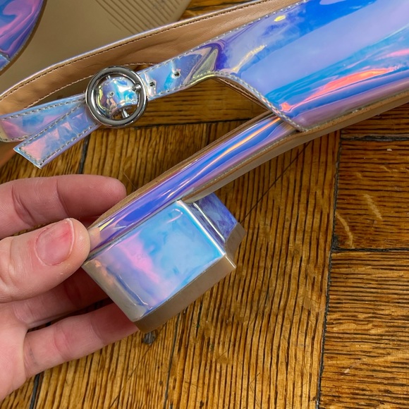 J. by J. Crew slip on kitten heels iridescent - Picture 5 of 9